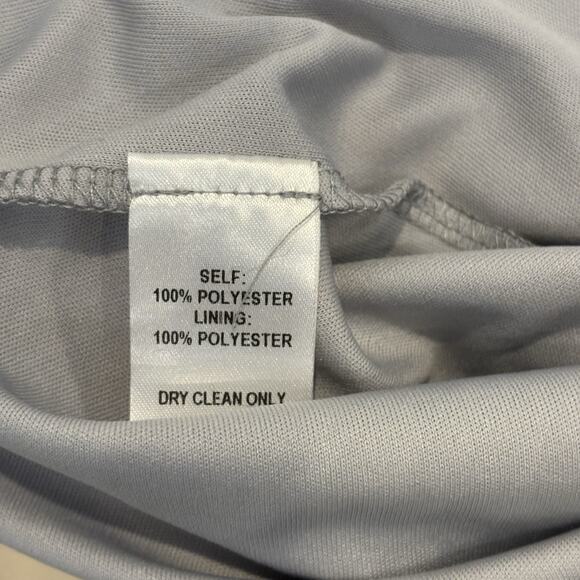 Lulus Criss Cross A-Line Chiffon Floor Length Dress Light Grey Medium NEW - Picture 8 of 8